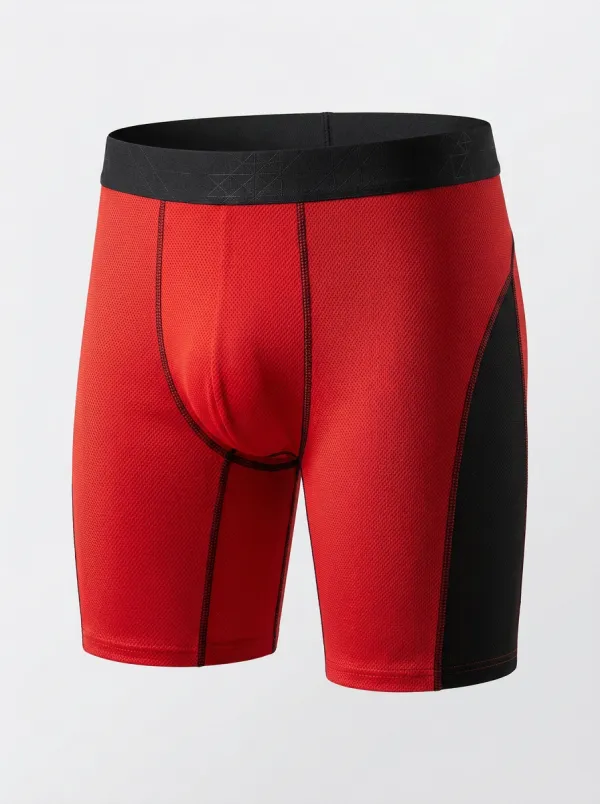 Men's Athletic Performance Mesh Printed Boxer Briefs