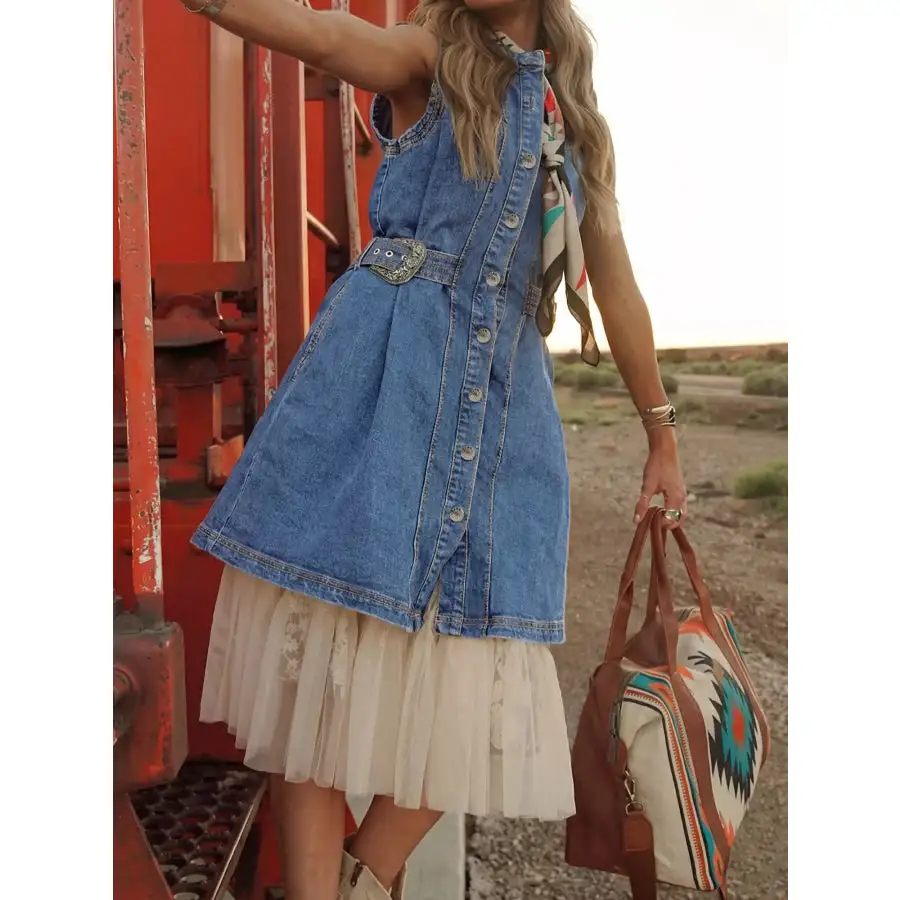 Understated Belted Casual Dress