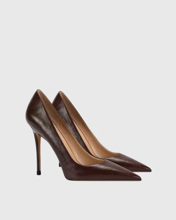 Leather Pumps in Brown