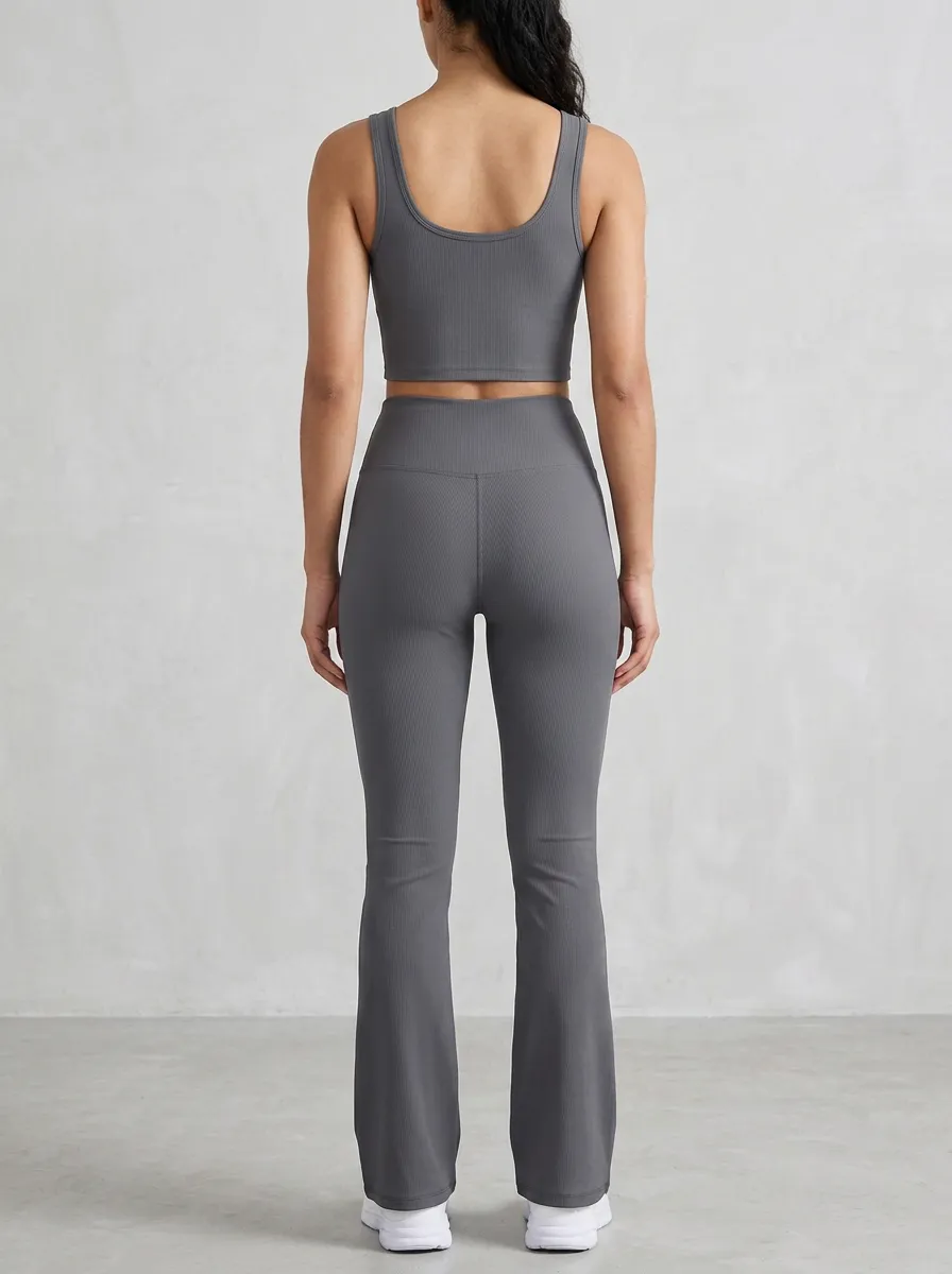 Training Two-Piece Women's Tank Top Flare Pants Active Set
