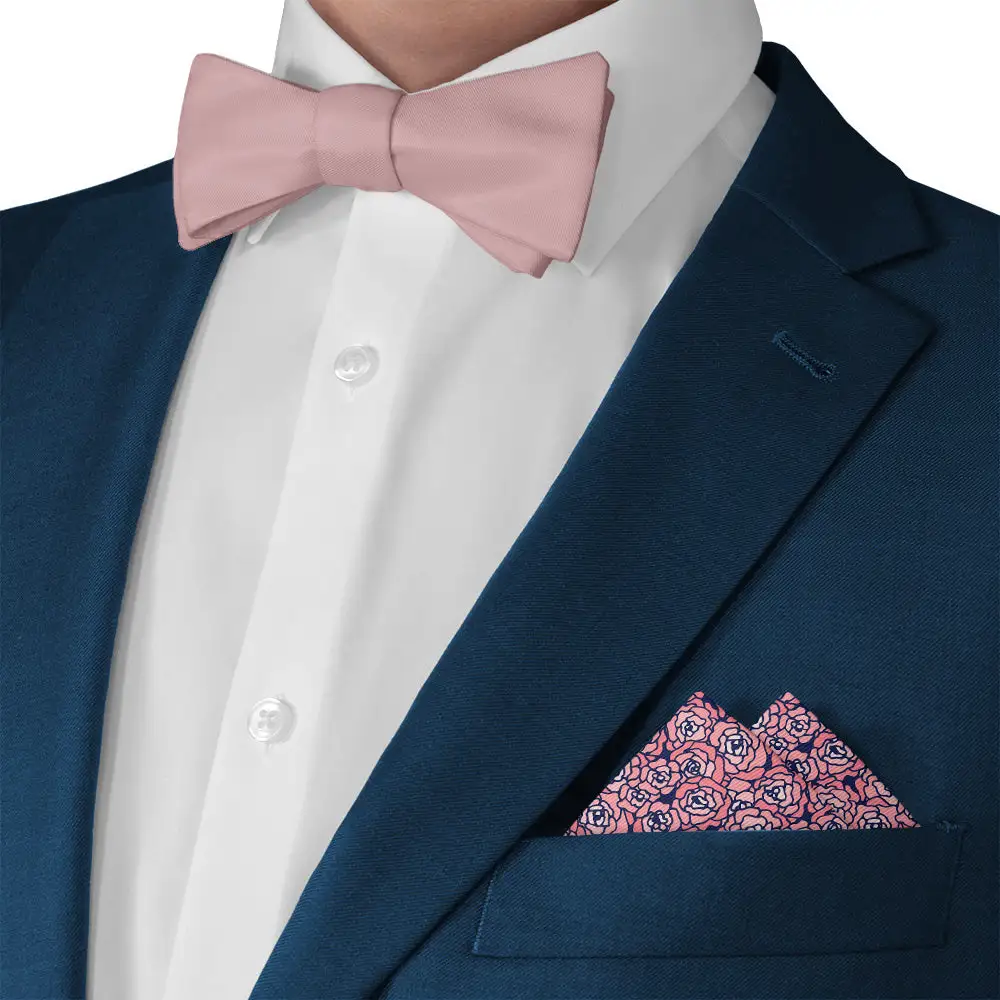 Clean Subtle Floral Pocket Square