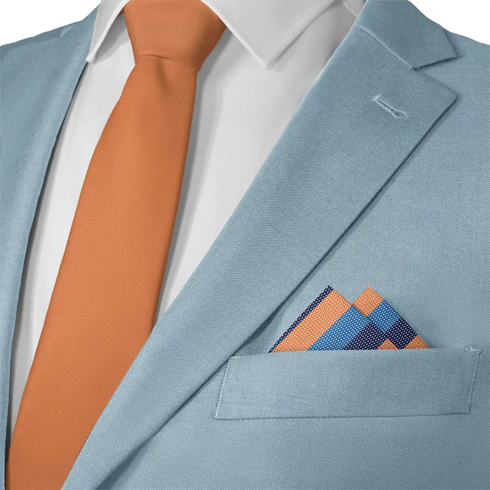 Elegant Streamlined Striped Textured Pocket Square