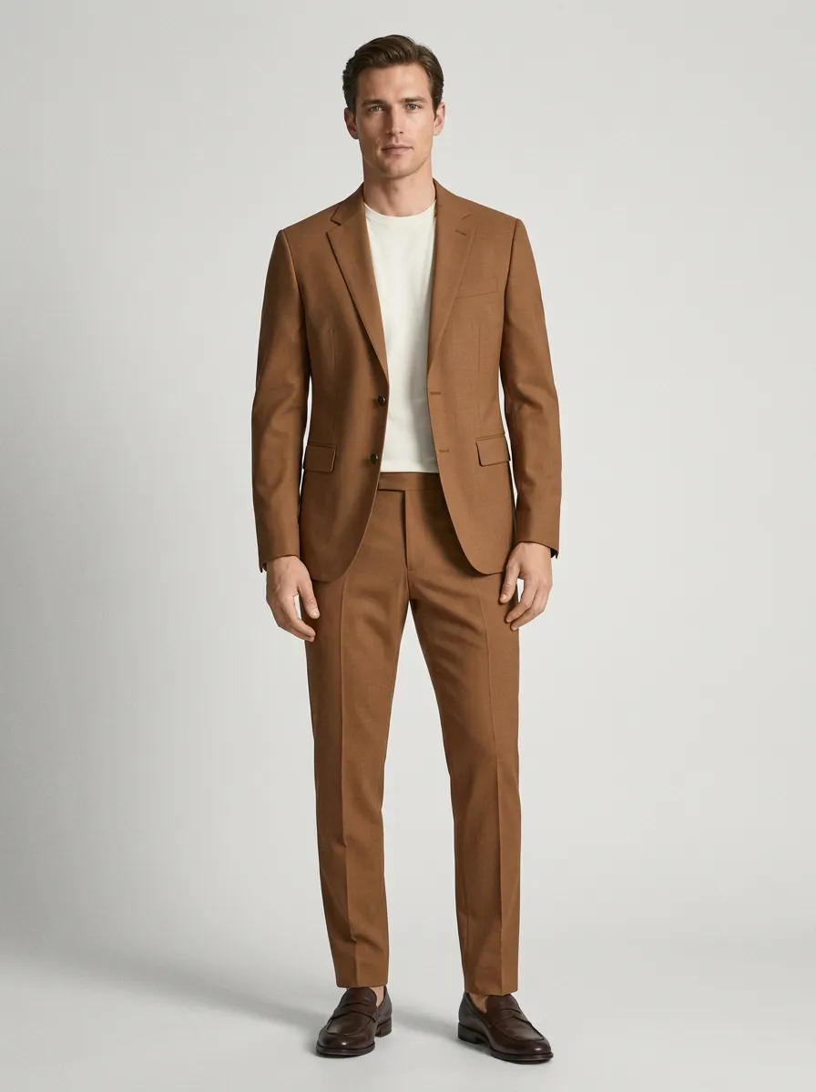 Men's Tobacco Tailored Two-Piece Suit