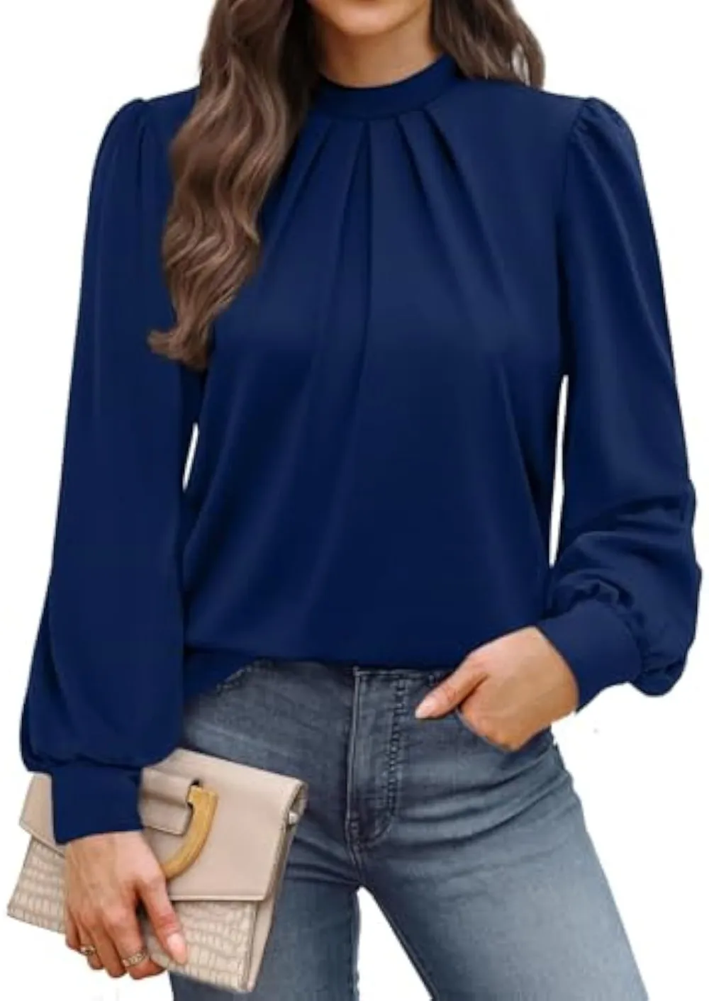 Freshly Tailored Satin Ribbed Blouse