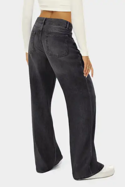 Textured Collared Denim Jeans