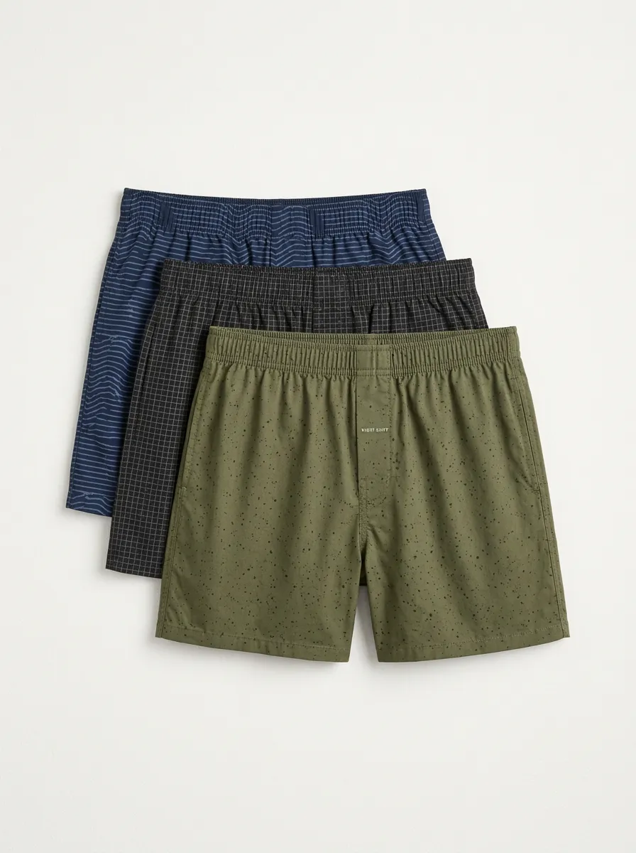 Everyday Grid Splatter Boxer Set