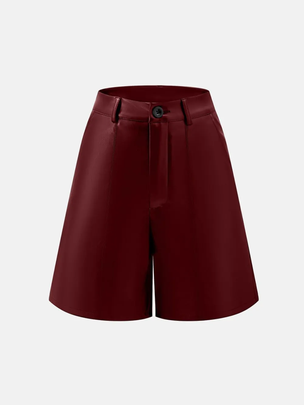 Pu Leather High Rise Shorts