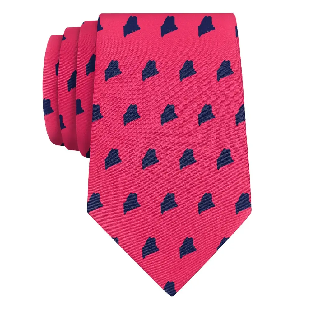 Polished Outline Emblem Theme Necktie