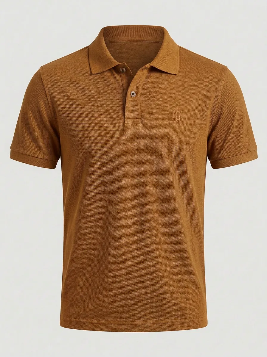 Shield-Detail Men's Polo Shirt