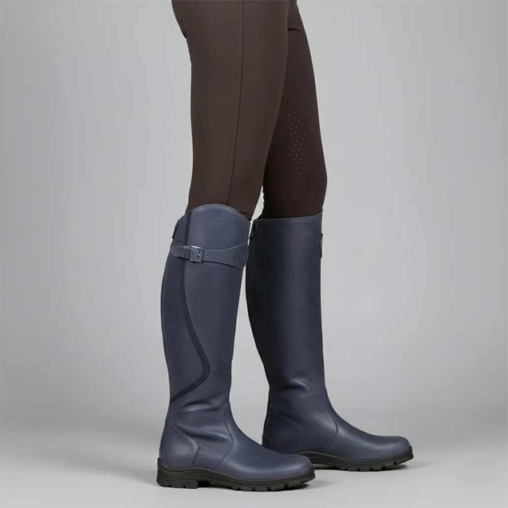 Leather Knee Tall Boots Waterproof Flat Boots Everyday Wear