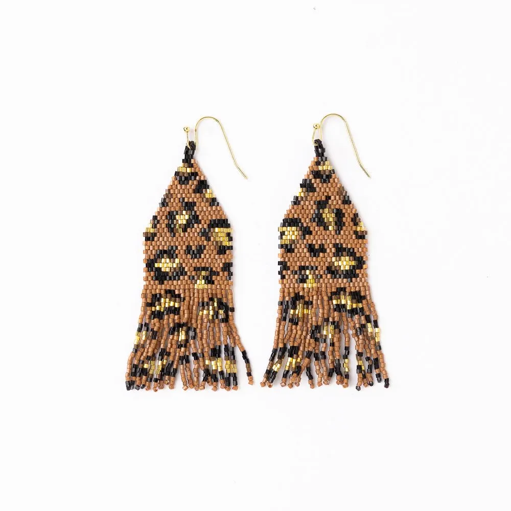 Curved Beaded Fashion Earrings