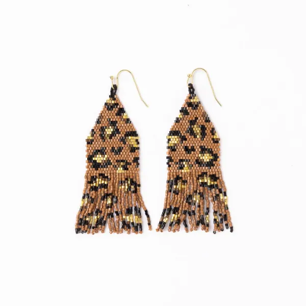 Curved Beaded Fashion Earrings