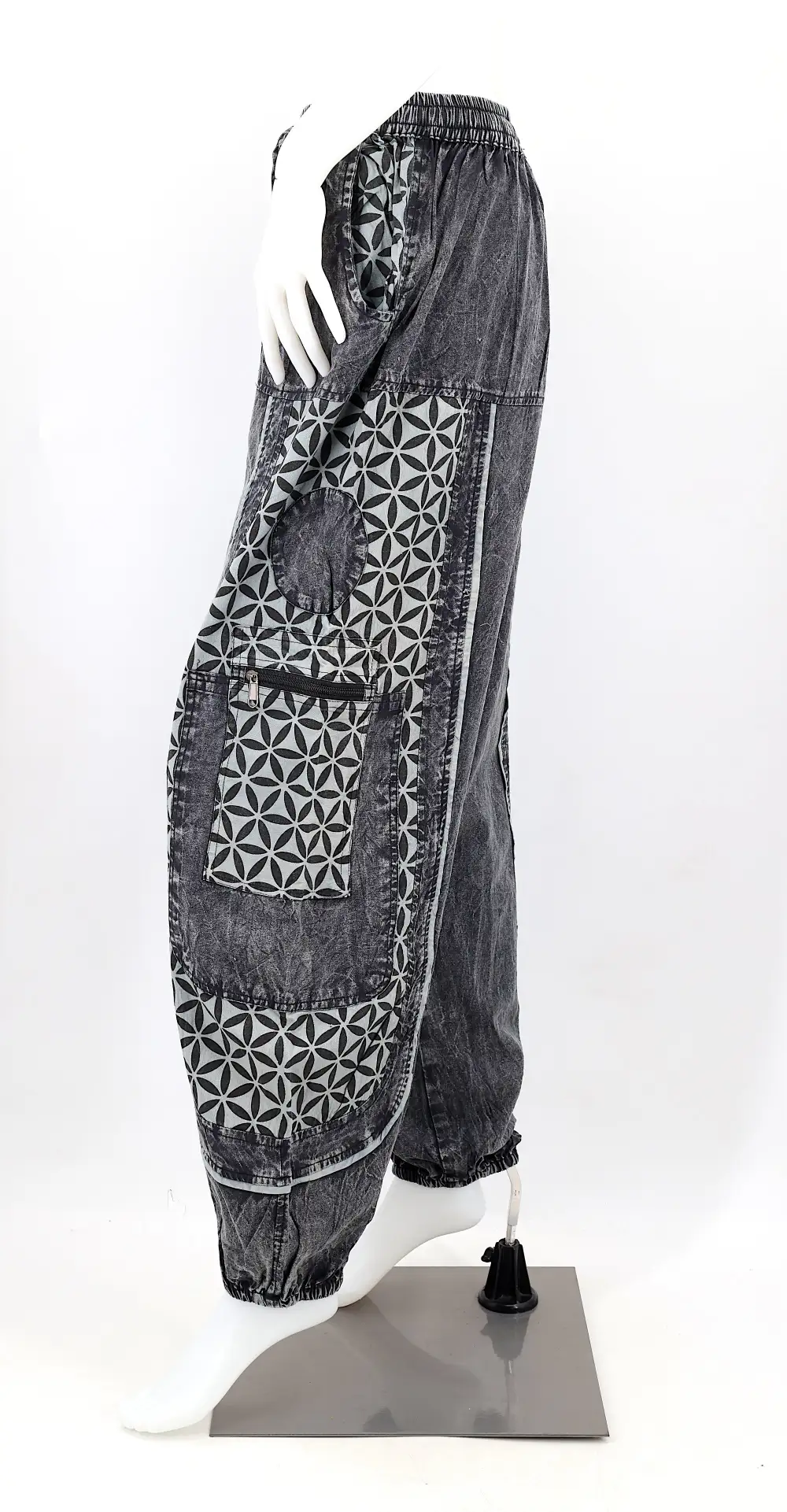 Women's Easy Fit Harem Patchwork Drawstring Pants