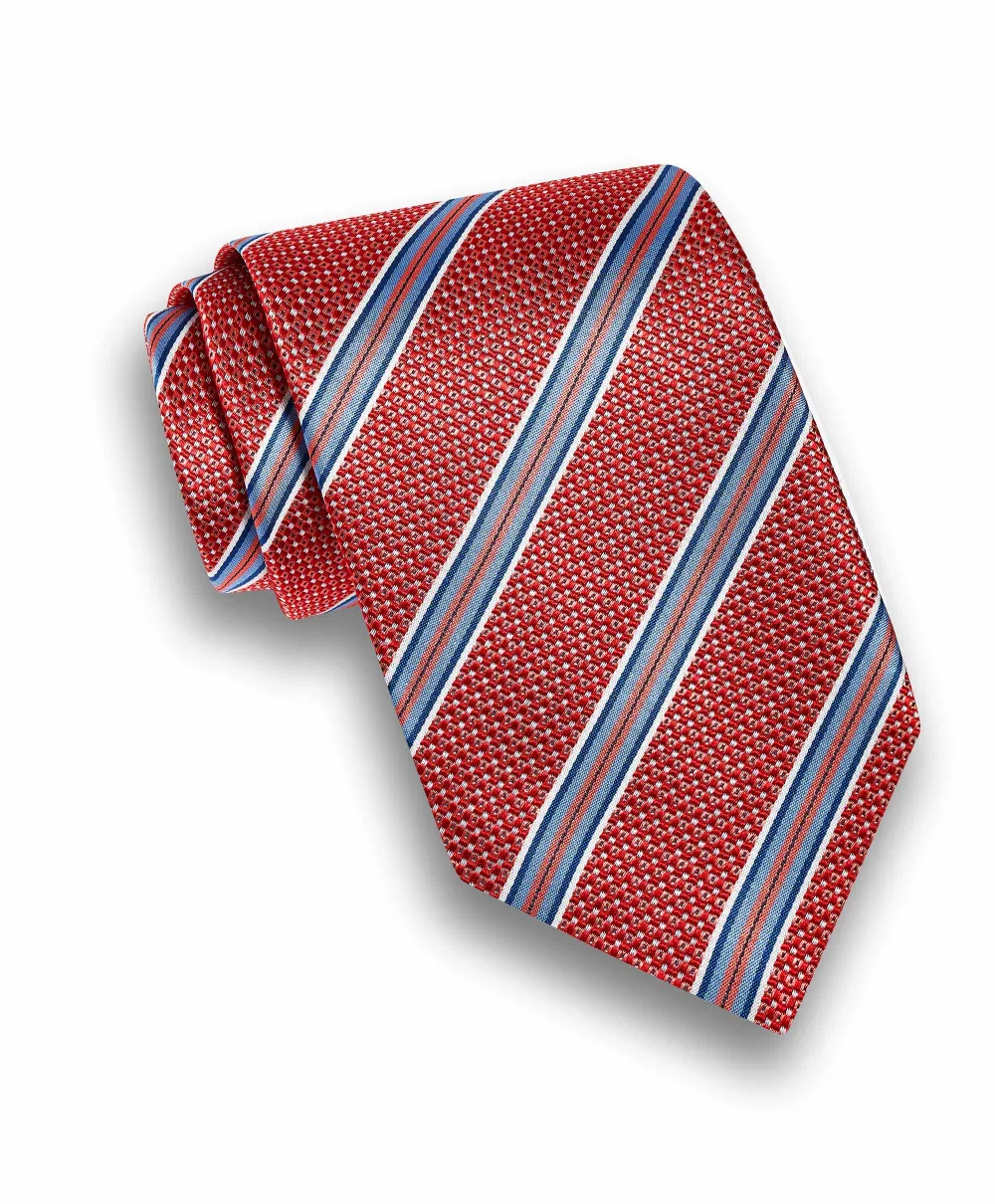 Polished Stripe Jacquard Silk Tie