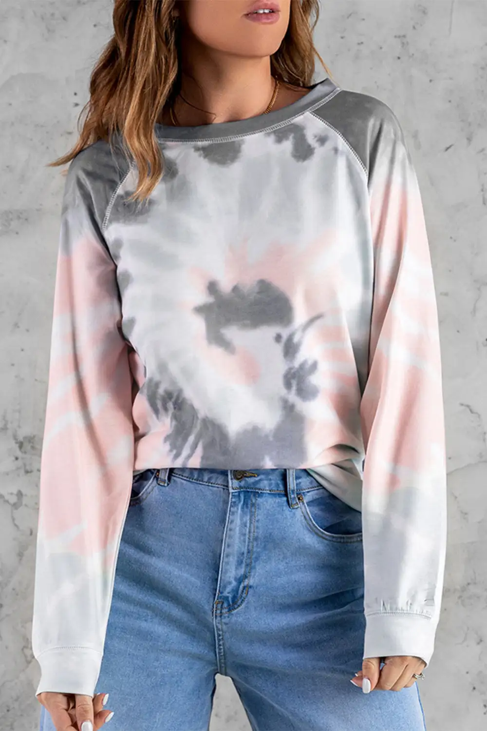 Ombre Tie Dye Loose Leisure Sweatshirt