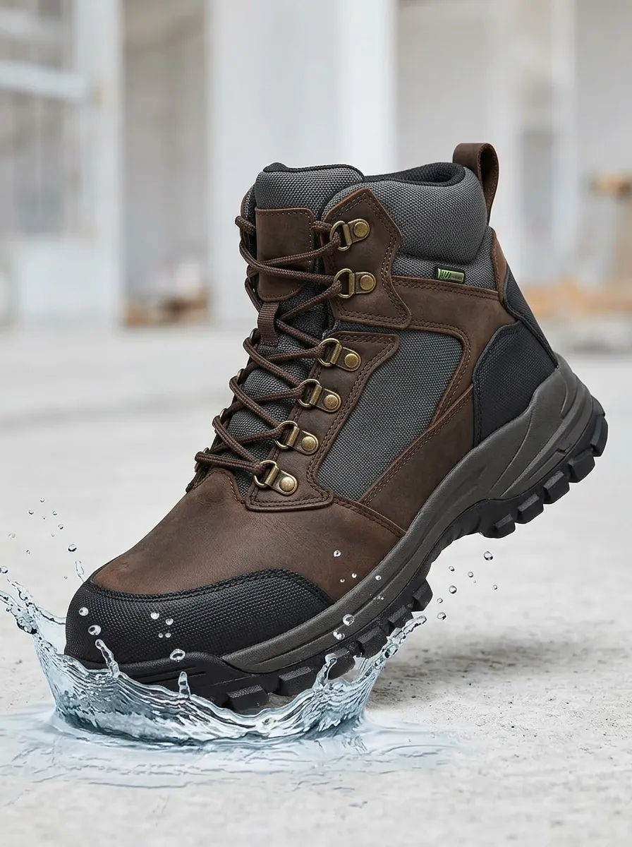 Men's Utility Waterproof Hiking Inspired Outdoor Graphic Detail Work Boots