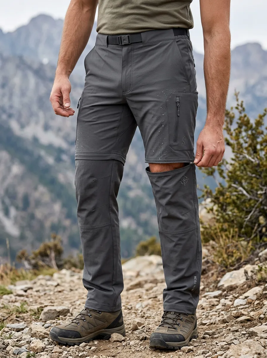 Men's Field Hiking Waterproof Zip-Off Tactical Cargo Pants
