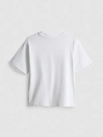 1-9yrs | Pure Cotton Stripe Textured T-Shirt
