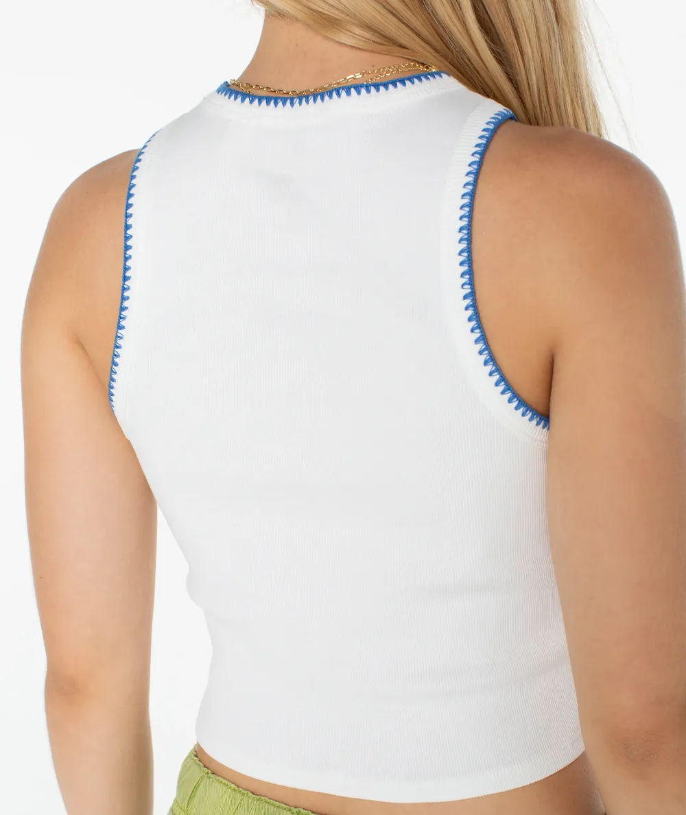 High-Neck Fitted Solid Color Vest