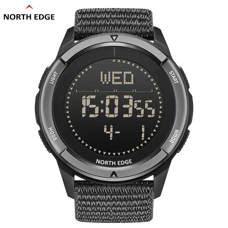 North Edge Branded slim black watch digital ALPS