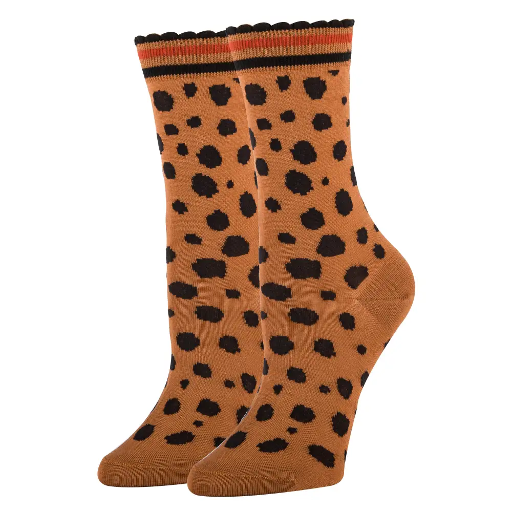 Cotton Blend Everyday Pattern Crew Socks