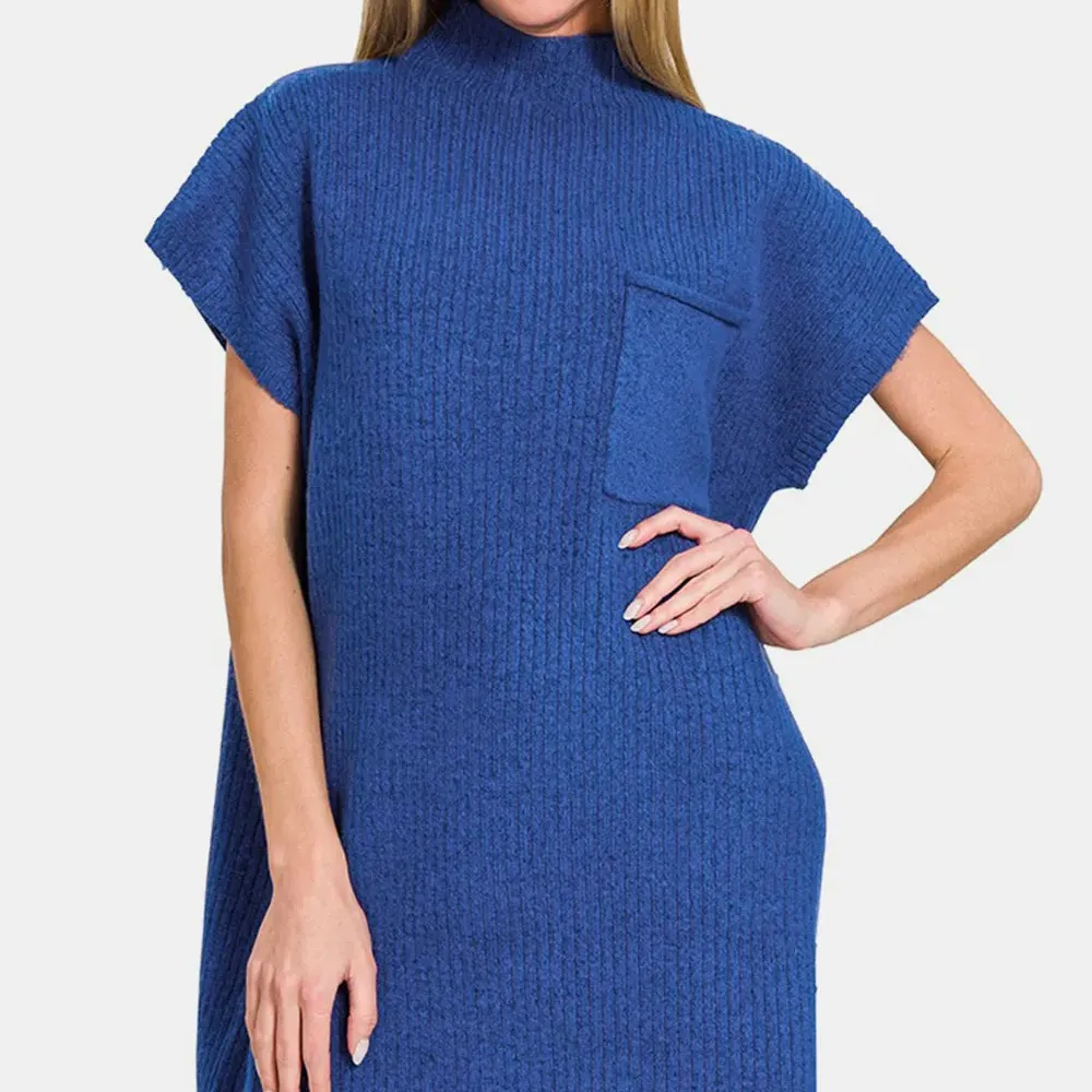 Short Sleeve Sweater Mini Dress