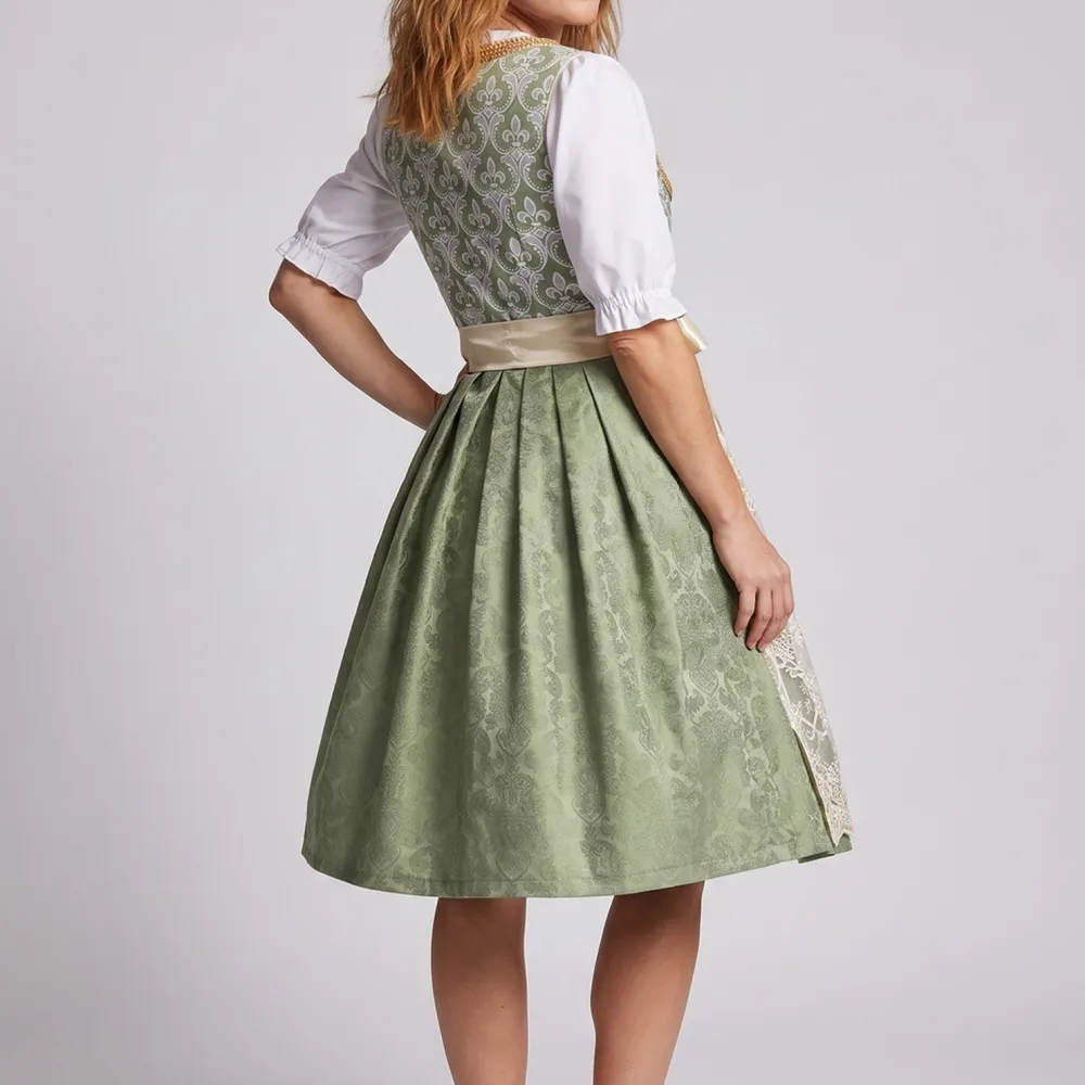 Women's Lace Floral Belted Bridal Dress