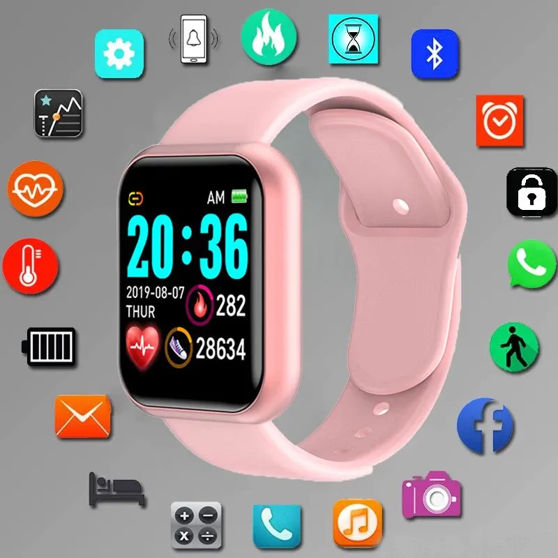 Smart sport watch Women watches digital led electronic wristwatch Bluetooth fitness wristwatch Men Kids