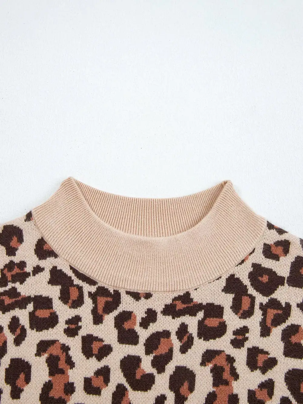 Animal Print High Neck Mini Dress