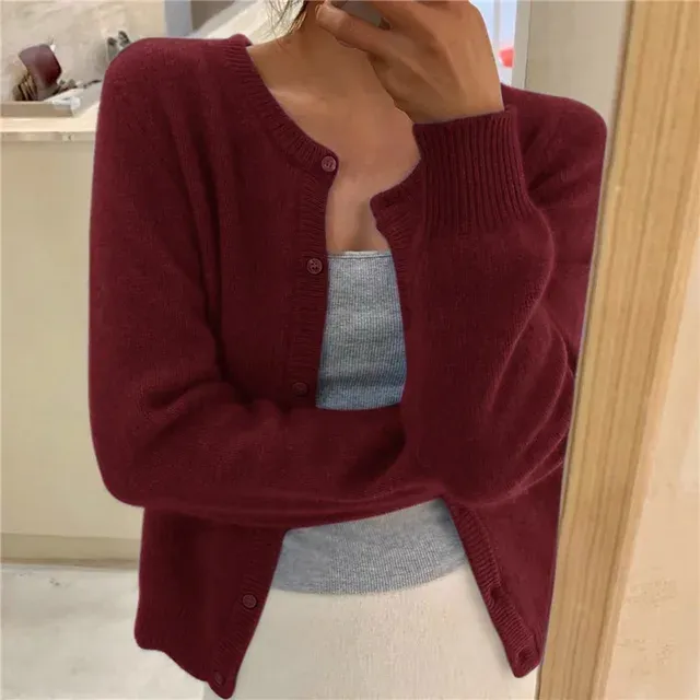 Button Up Relaxed Fit Knit Cardigan
