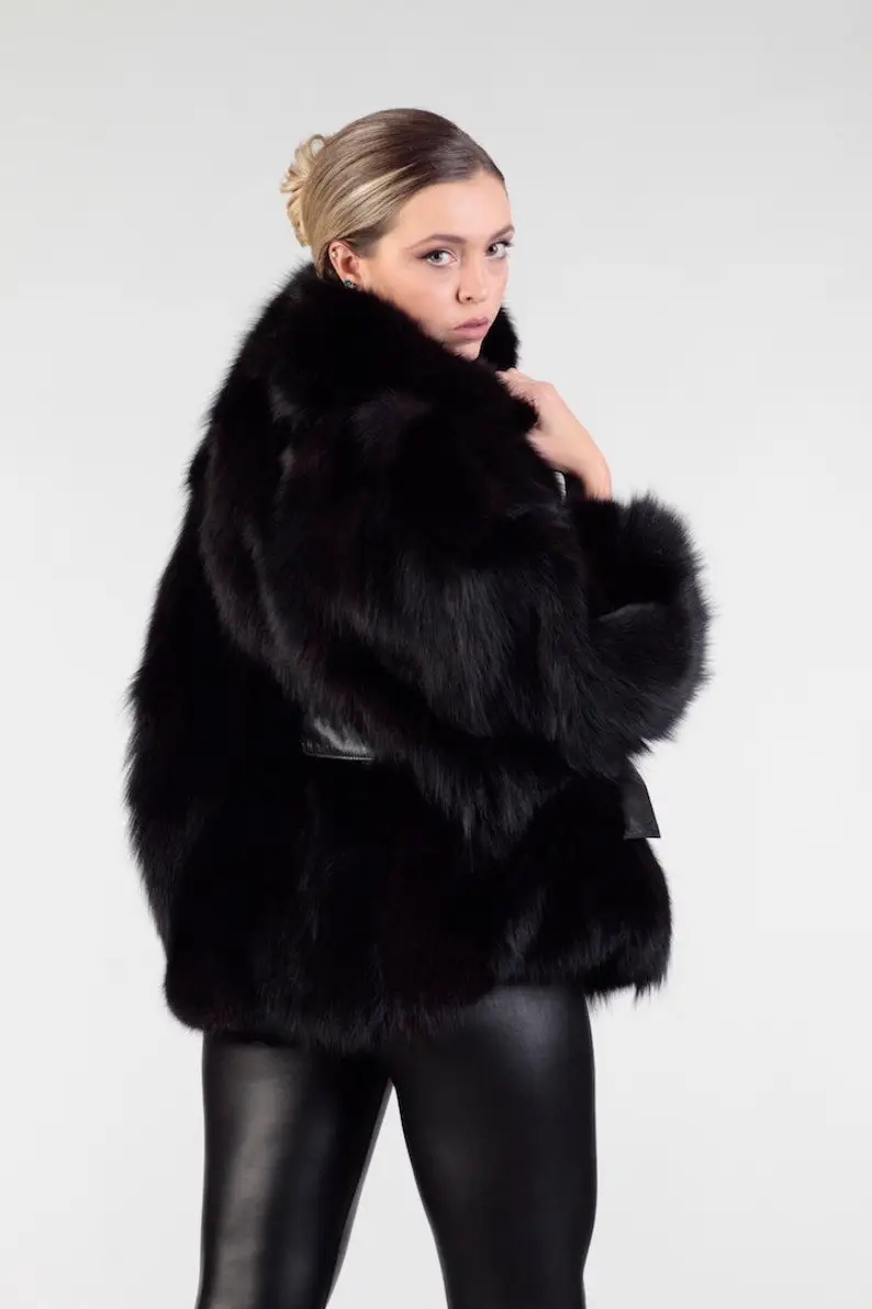 Black Fox Fur coat