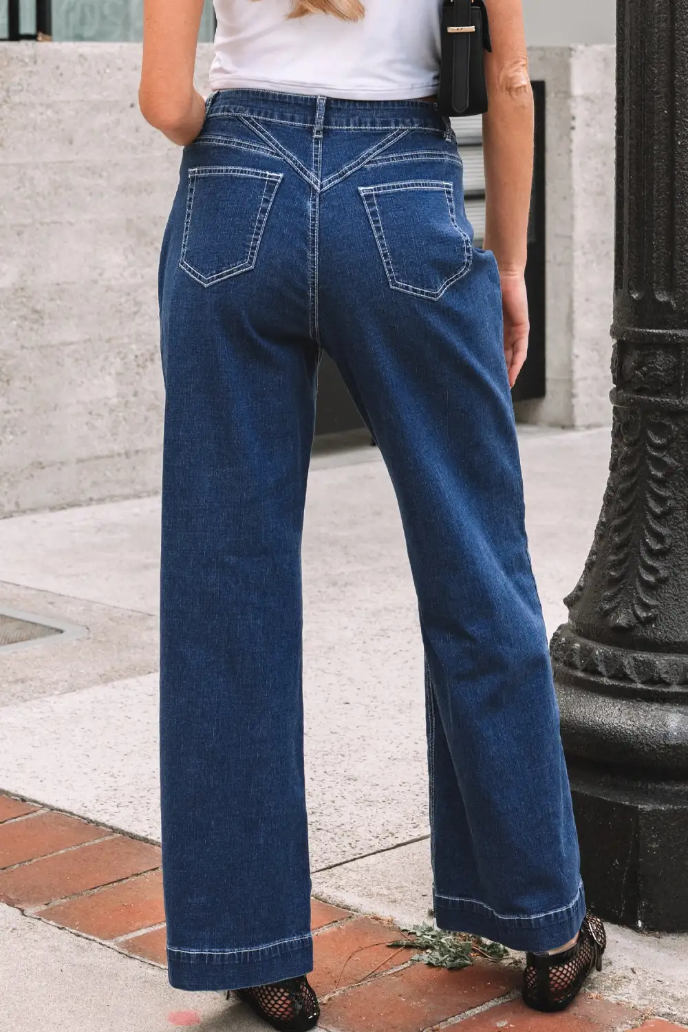 Loose Fit Cuffed Denim Jeans