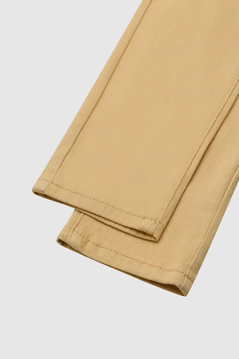 Solid Pocket Detail Skinny Jeans Without Belt