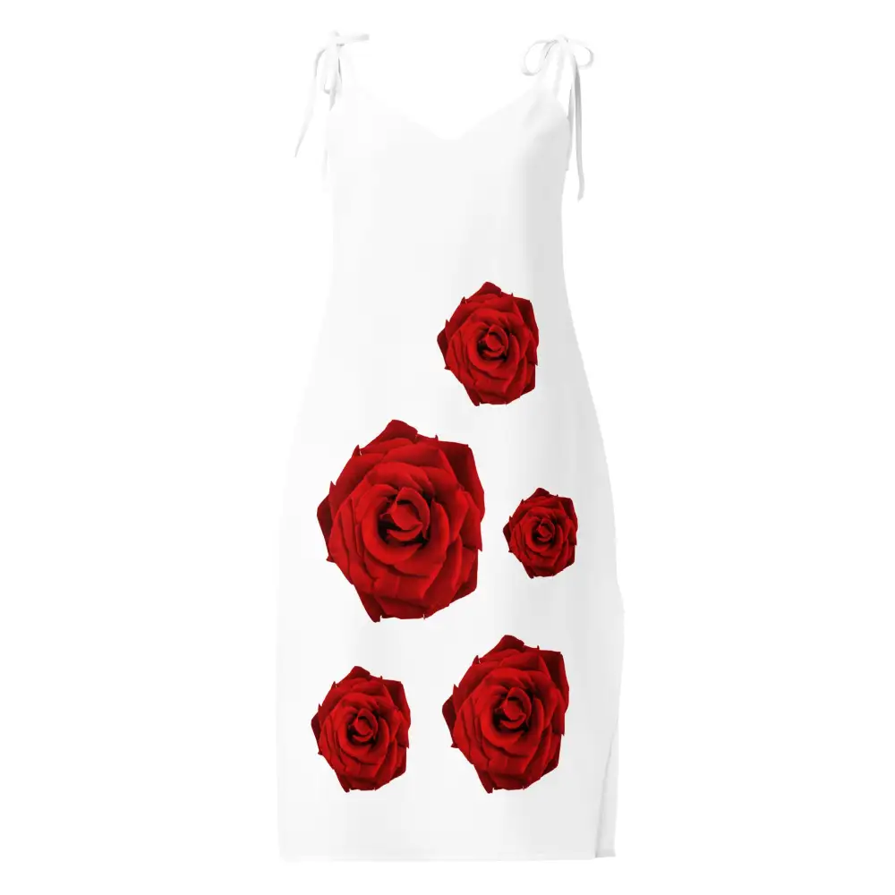 Minimal Tie Strap Midi Dress
