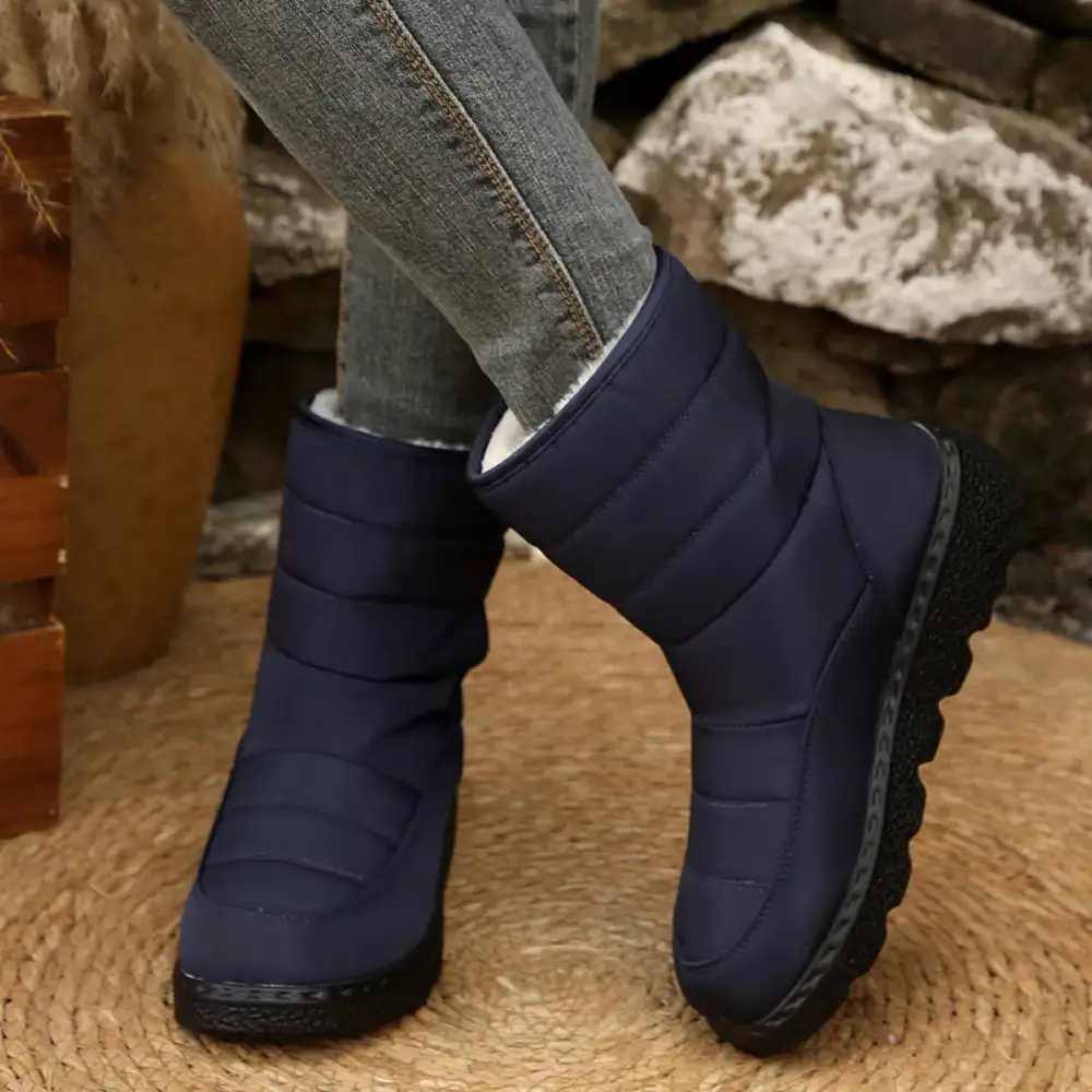 Refined Round Toe Platform Boots