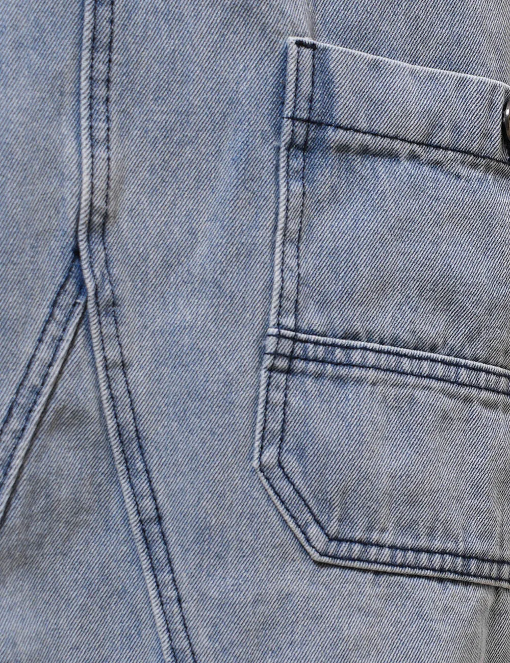 Pocket Denim Mini Overall Dress