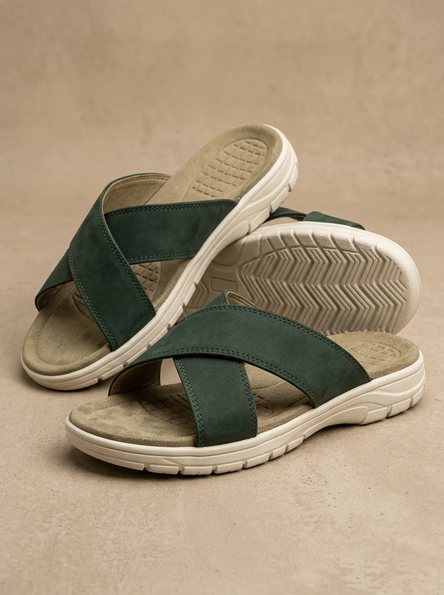 Men's Trail Ready Cross Strap Graphic Detail Outdoor Sandals