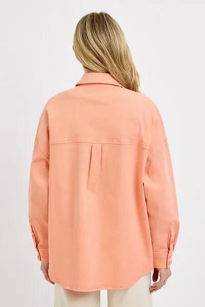 Button-Down Denim Cotton Pocketed Jacket