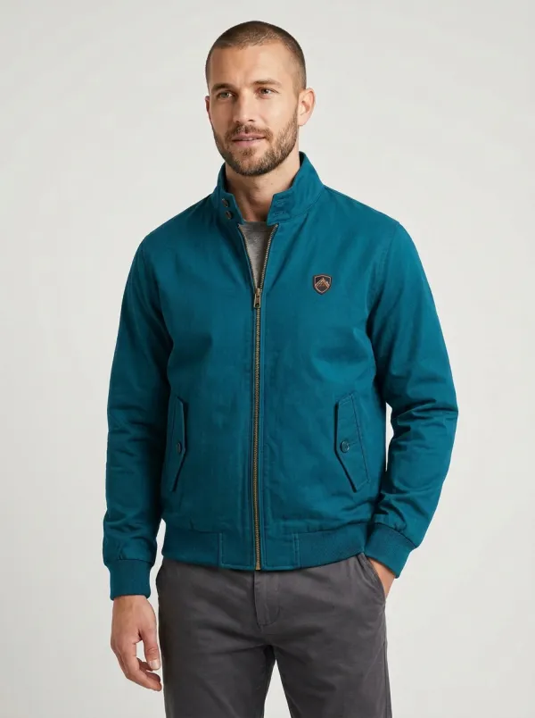 Men's Ridge Adventure Mountain Logo Printed Bomber Jacket