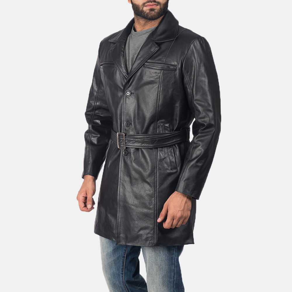 Men's Refined Leather Coat