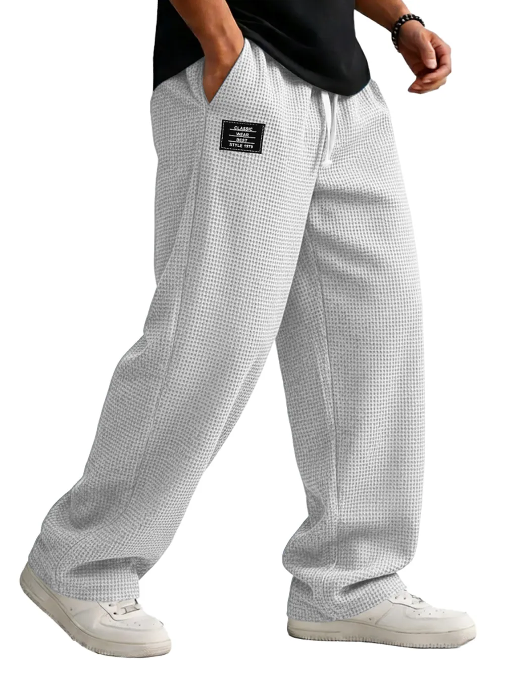 Textured Knit Pull On Trousers