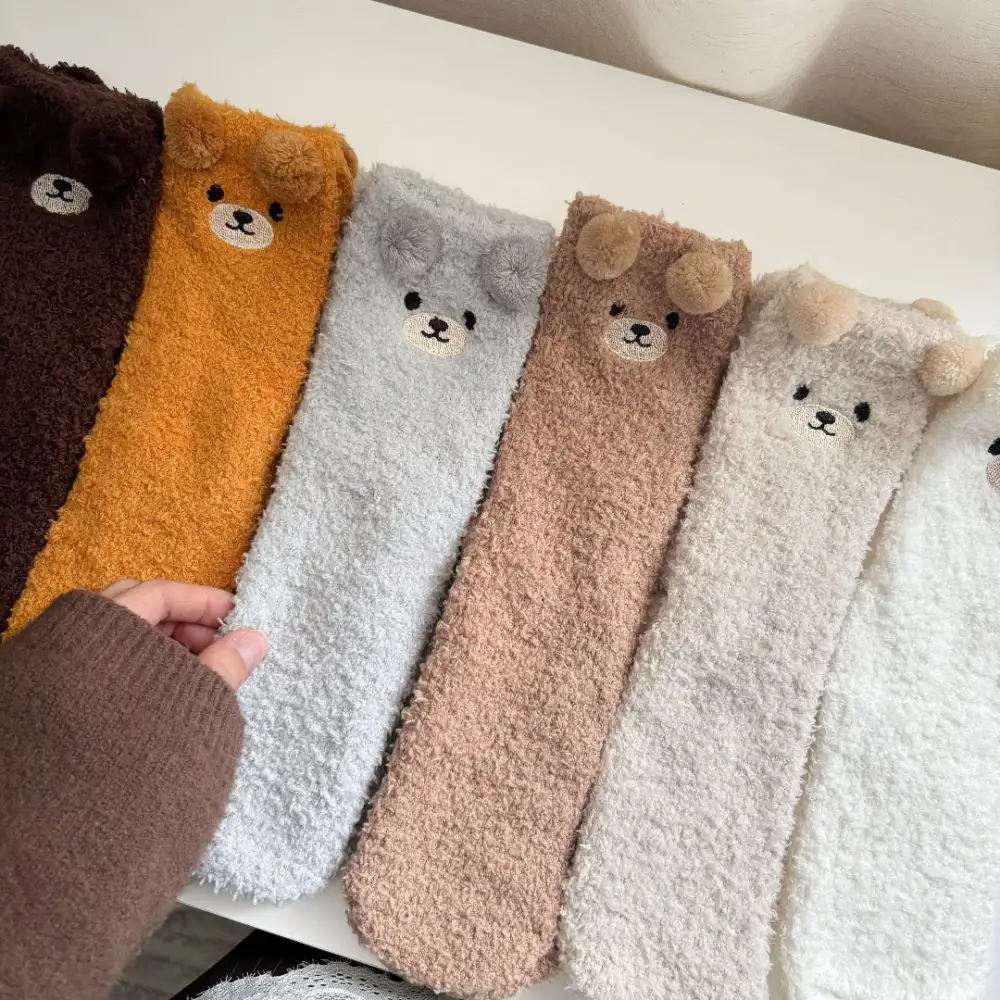 Soft Teddy Bear Socks Pack