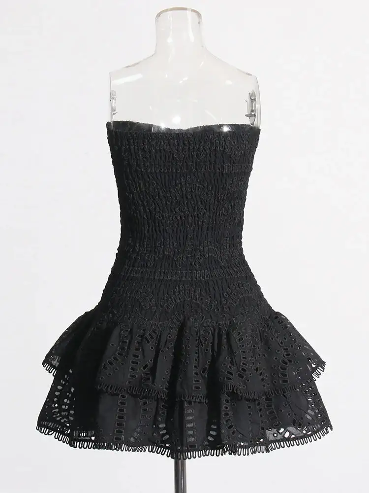 Strapless Ruched Mini Dress