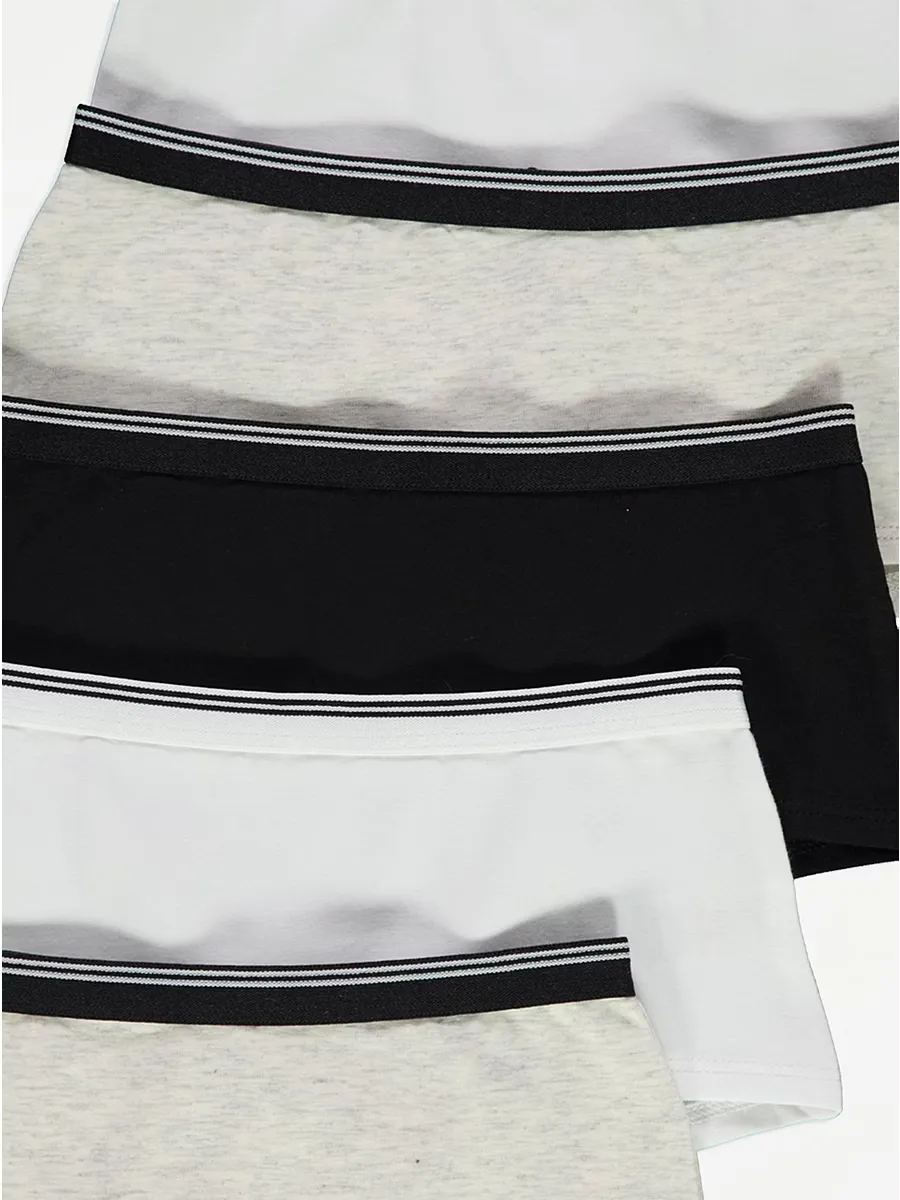 Marl Stripe Trim Shorts 7 Pack
