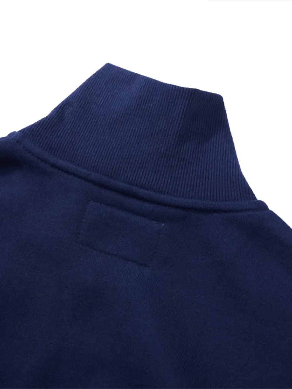 Heavyweight Half-Zip Embroidered Stand-Collar Sweatshirt