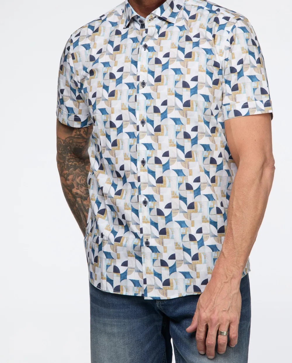 Retro Geo Poplin Shirt