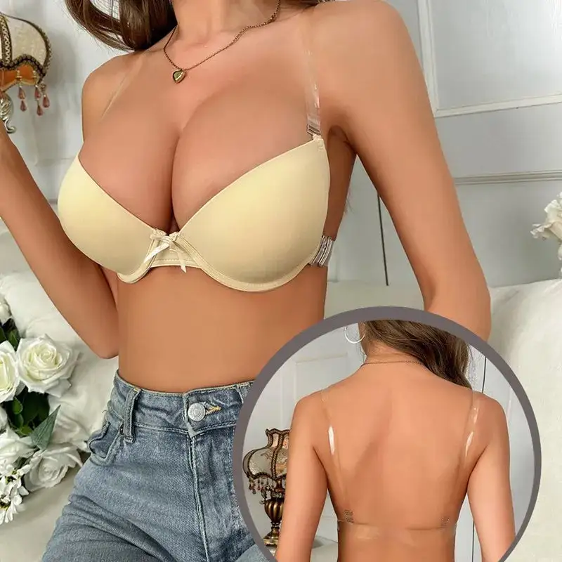 Invisible Clear Strap Push-Up Bra