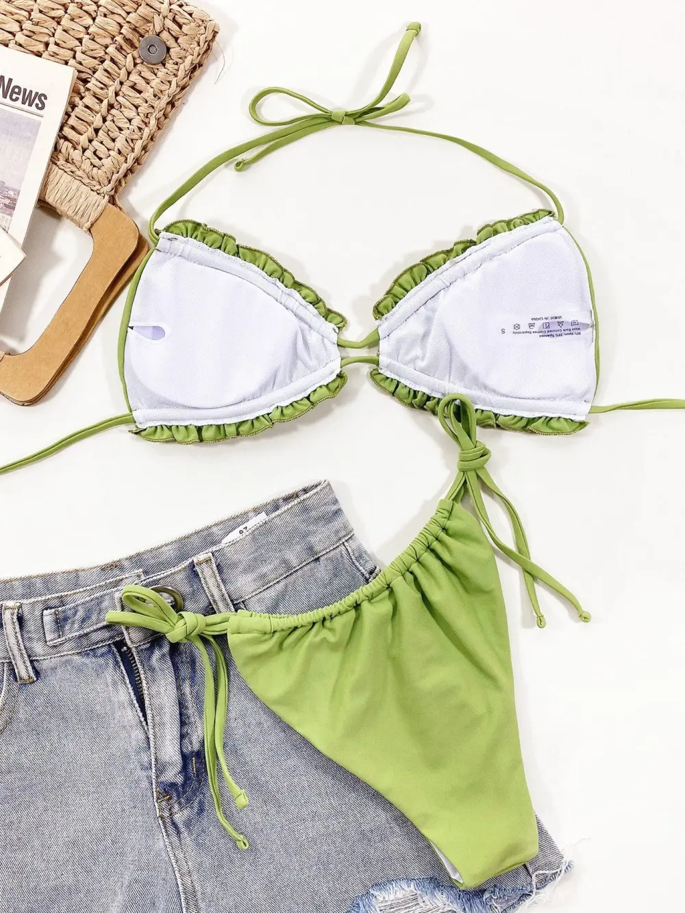 Halter Neck Bikini Leopard Swim Set