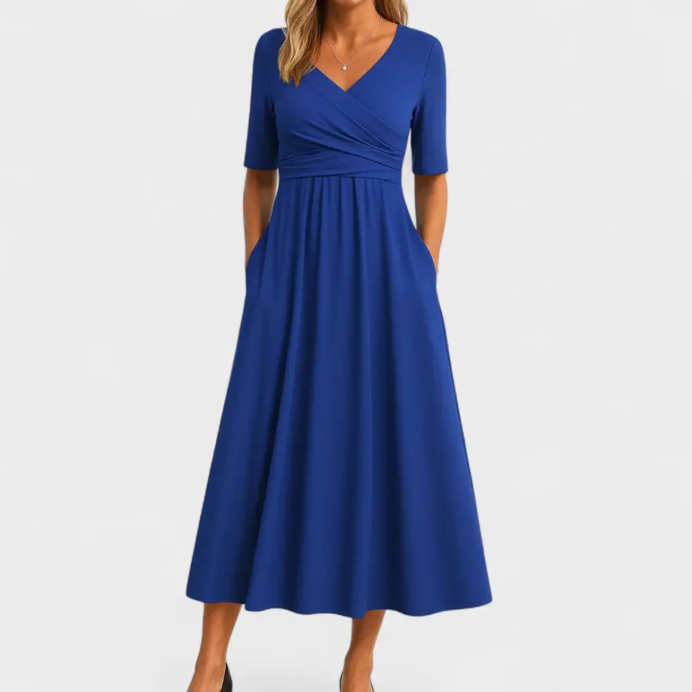  Refined Wrap Maxi Dress