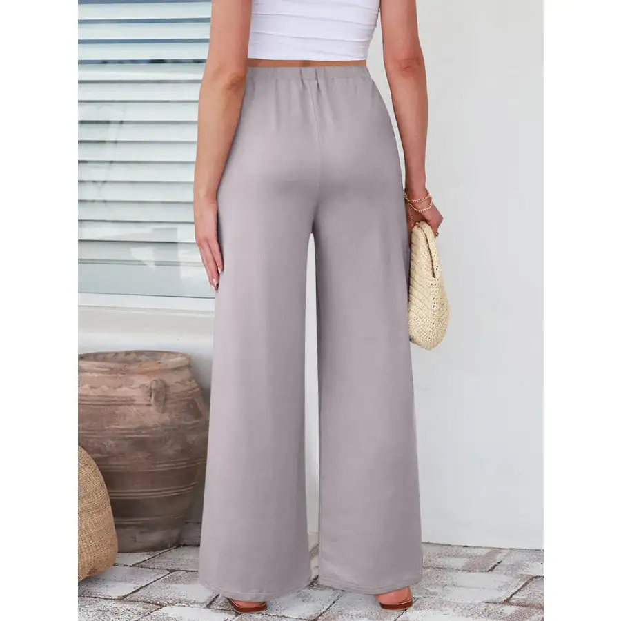 Weekend Elastic Waist Wide Leg Pants